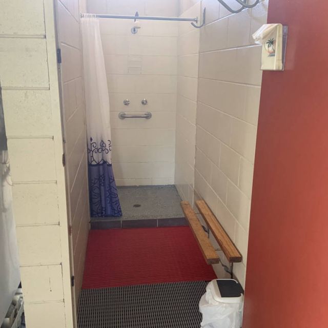 Huge Showers and Spotlessly Clean Toilets